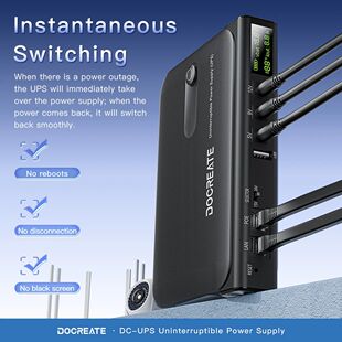 /9V/12V Output NO Battery EU/US Plug Uninterrupted Switching