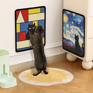 Durable Wall-Mounted Cat Scratching Post & Mat - Stitched