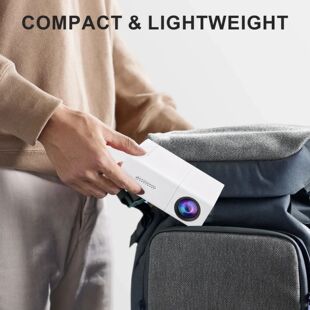 1080P LED Mini Projector with Remote Control 4K HD Video