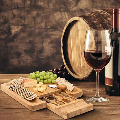 Bamboo Cheese Board Set Cheese Tray Charcuterie Board and