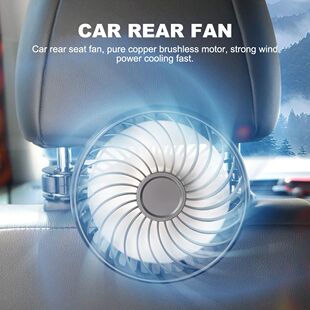 USB Powered Car Cooling Fan 3 Speeds Car Seat Headrest Fan