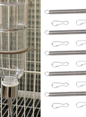functional Stainless Steel Pet Cage Water Bottle Spring Hook