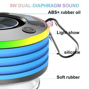 Bluetooth-compatible Shower Speaker IPX7 Waterproof