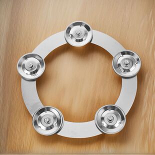 6 Pcs Drum Hi Hat Tambourine Steel Bells Drum Cymbals Hi