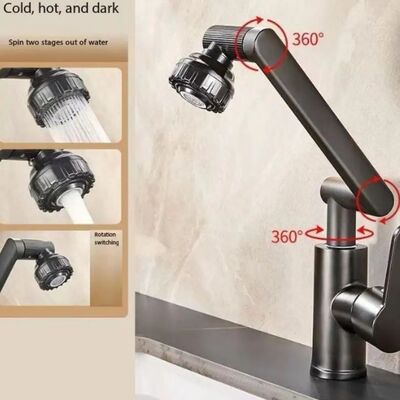 Stainless Steel Swivel Kitchen Faucet Anti Splash Sink
