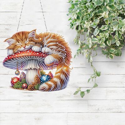 2D Flat DIY Diamond Art Pendant Window Hanging Art for Home