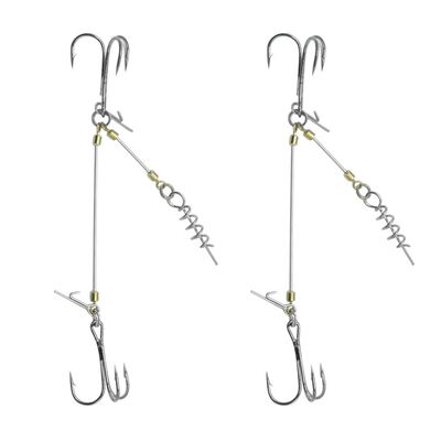 2pcs Soft Lure Bait Fishhook Screw Connector Stainless