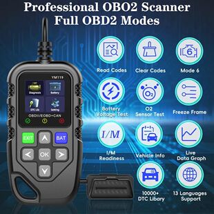 YM119 OBD2 Diagnostic Tools Automobile OBD2 Code Reader