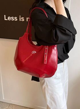 Tote Bag for Women Solid Handbag PU Leather Adjustable