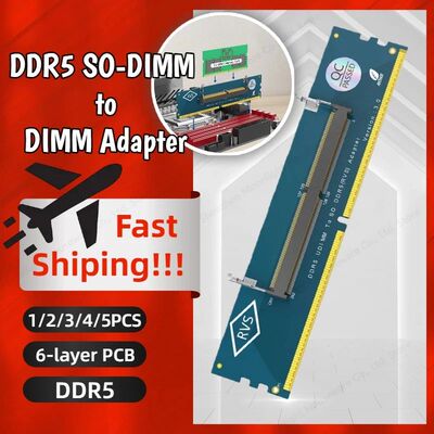 1-5PCS Laptop SO DDR5 RAM To Desktop DDR5 U-DIMM Adapter