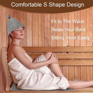 Wooden Anti Slip Comfortable S Shape Design Sauna Chair Back