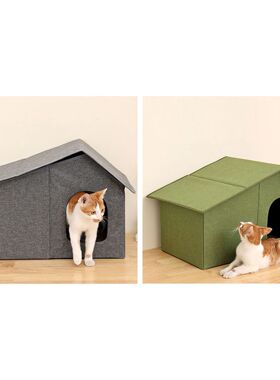 Proof Spacious Enclosed Foldable Cat Shelter for All Seasons