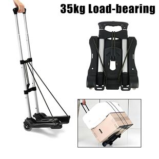 Portable Folding Luggage Cart Heavy Duty Two-wheel Trolley