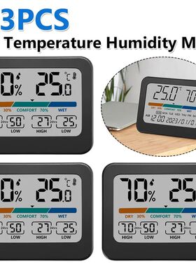 1-3pcs Digital Temperature Humidity Meter Large Screen