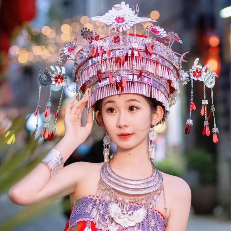 不变色苗族头饰不氧化