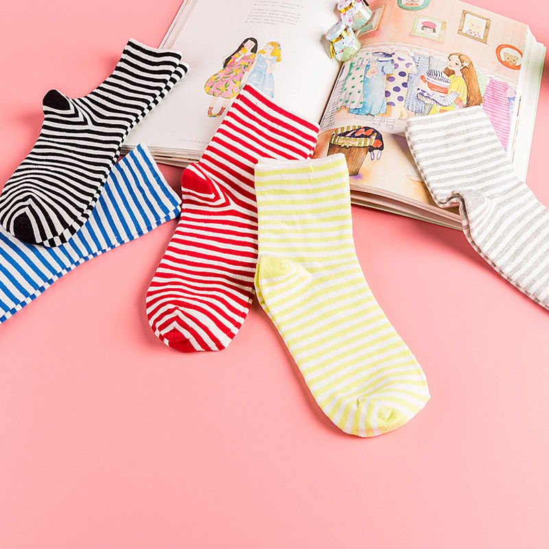 Chaussettes - collants chaussettes rayées Femme - Ref 759990 Image 4