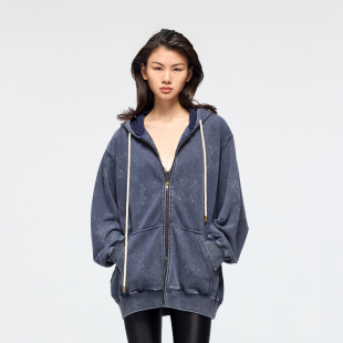 「奇幻海底」奇幻章鱼印花连帽卫衣外套 新款 UOOYAA 乌丫2026春季