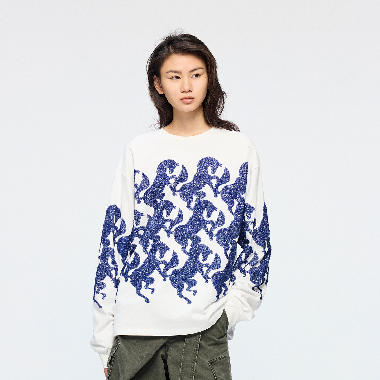 UOOYAA/乌丫2026春季新款「奇幻嘉年华」马年限定珠片刺绣长袖T恤,女装/女士精品,T恤,淘宝优惠券,粉丝福利购,淘宝优惠卷