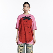 「Sweet UOOYAA 乌丫经典 Girls」系列粉色巨型草莓T恤