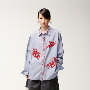 宝钉珠刺绣衬衫 UOOYAA 动感樱桃木马元 新款 乌丫2026春季