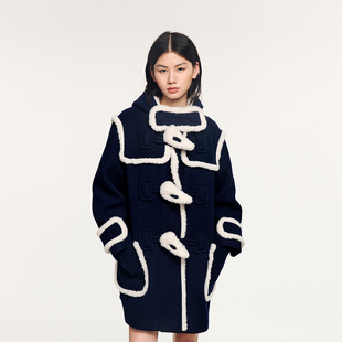 「奇幻精灵」牛角扣毛毛渔夫大衣 新款 UOOYAA 乌丫2025冬季