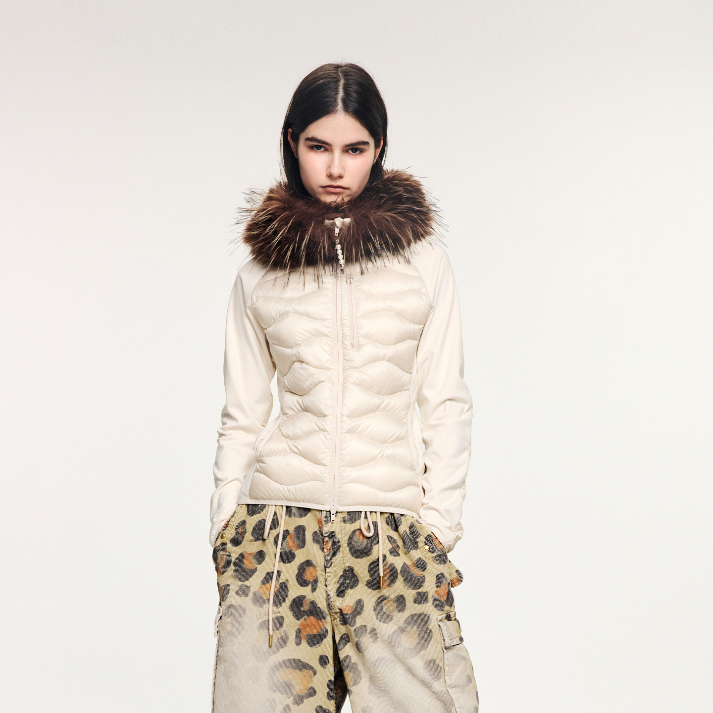 UOOYAA/乌丫毛领连帽内胆羽绒服