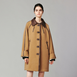 UOOYAA 乌丫颗粒感M35夹克毛呢大衣外套