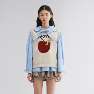 Vintage」蘋果蟲毛衫 UOOYAA 背心 「New 經典 烏丫2025秋季 新款