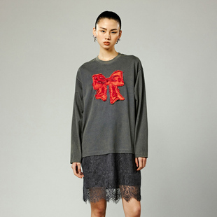 UOOYAA 岁月」系列蝴蝶结蕾丝连衣裙 乌丫「天真