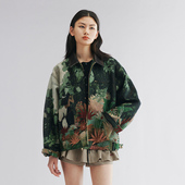 新款 UOOYAA 乌丫2025秋季 「魔法花园」丛林梦境提花底特律夹克