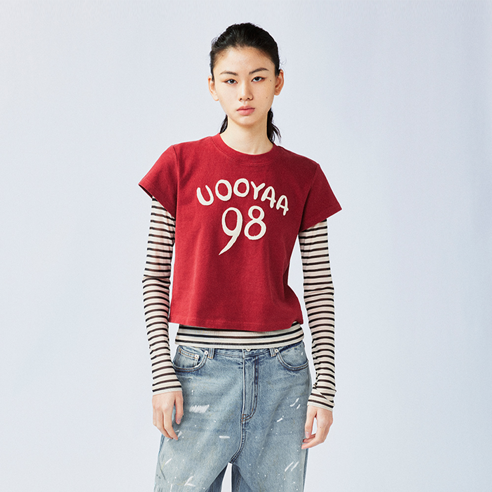 UOOYAA乌丫趣味字母两件套T恤