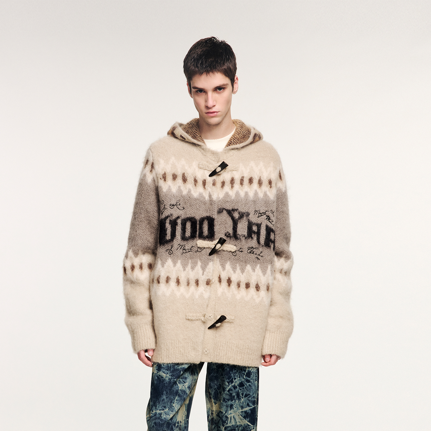 UOOYAA/乌丫费尔岛连帽毛开衫