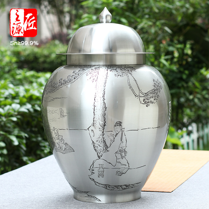 999纯锡特大茶叶罐30饼10公斤装