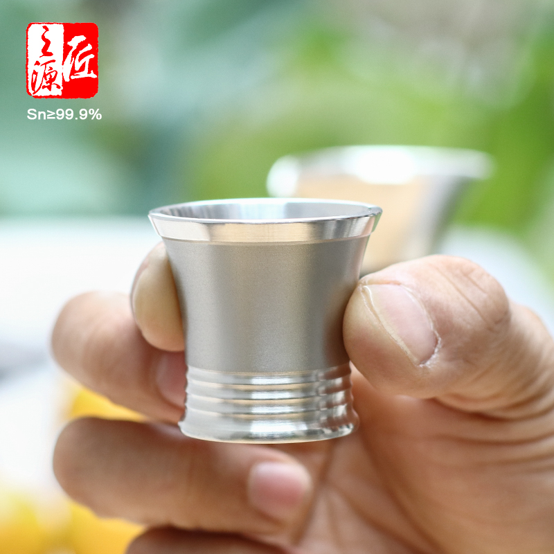 锡都云南个旧手工999锡器纯锡酒杯白酒杯家用酒具杯子茶杯/美韵杯