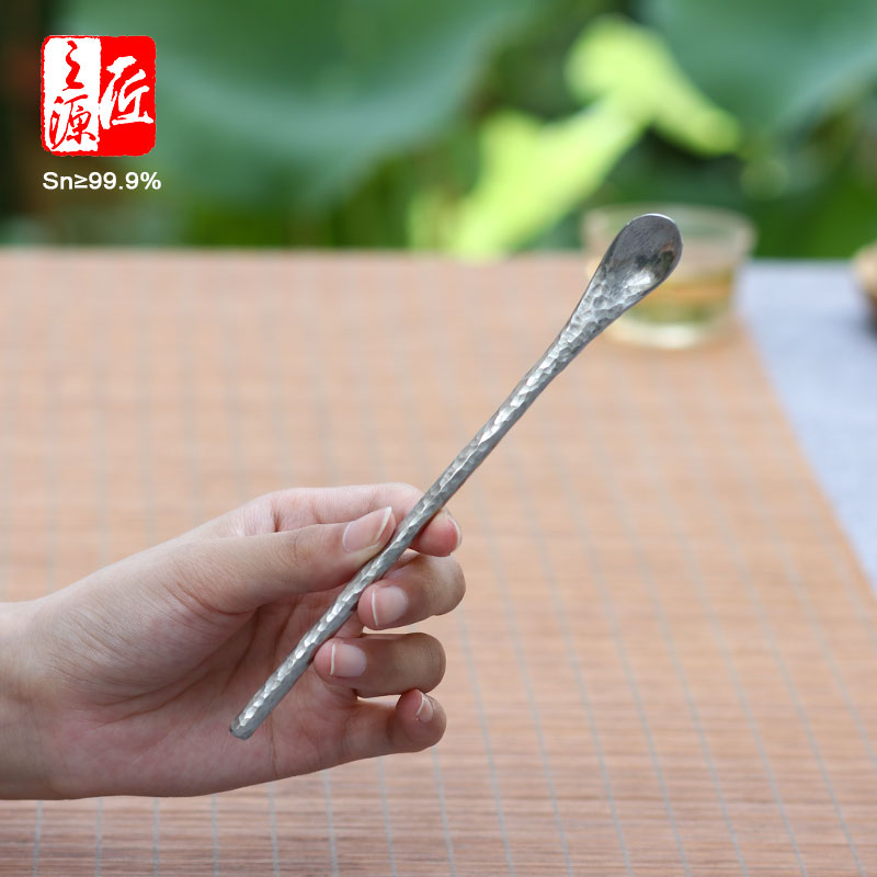 茶道配件茶勺茶拨纯锡茶具系列