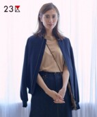 混纺小立领拉链夹克休闲外套上衣商场同款 23区日系秋季 通勤宽松版