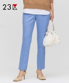 23区日系秋季 追 商场同款 通勤职业OL宽松羊毛混纺直筒长裤 休闲裤