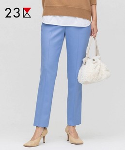 商场同款 休闲裤 追 通勤职业OL宽松羊毛混纺直筒长裤 23区日系秋季