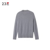 商场同款 23区日系秋季 通勤直筒羊绒羊毛混纺半高领毛衣针织毛衫