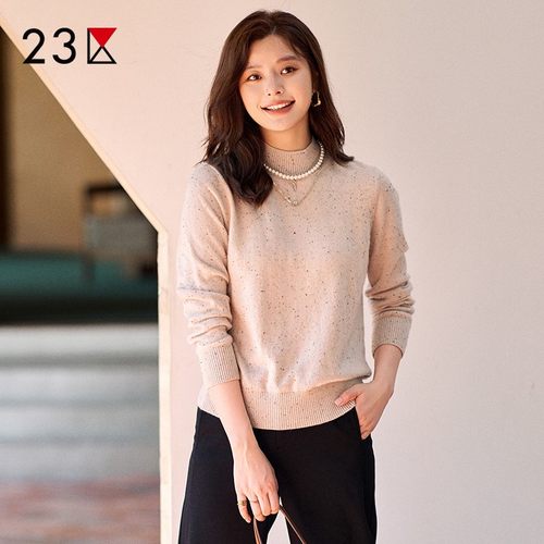 山羊绒半高领套头羊绒衫商场同款