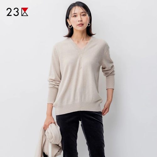 宽松山羊绒套头针织毛衣商场同款