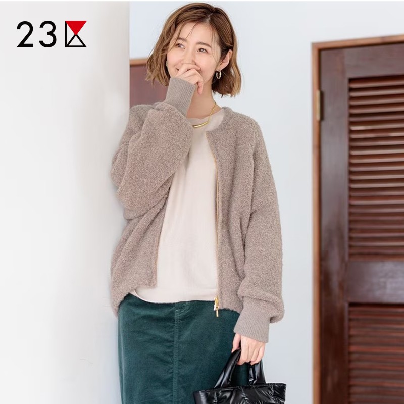 羊毛羊驼毛混纺毛衣开衫商场同款