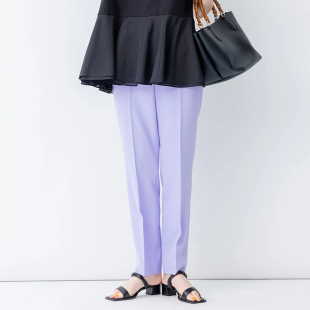 商场同款 23区日系春季 休闲烟管裤 半松紧腰长裤 通勤职业OL直筒版