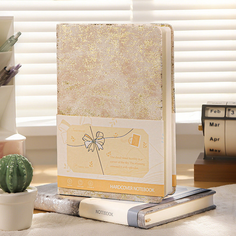 原创设计A5商务办公笔记本烫金腰封加厚简约记事本子日记本礼物