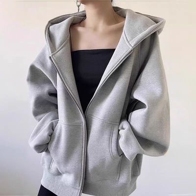 美拉德卫衣外套女春秋2025新款爆款秋冬季加绒加厚美式复古棒球服