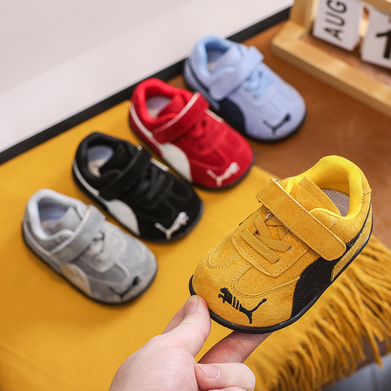 真皮舒服防滑德训鞋0-1一7岁男宝婴儿学步鞋春秋季女童休闲运动鞋