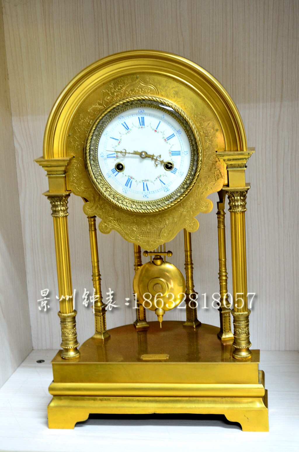 金色机械古钟 欧式纯铜上弦台钟 古典钟表 样板间 家装 软装 工艺