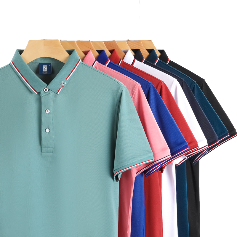 夏季polo衫高端工作服t恤男女工裝絲光棉短袖翻領(lǐng)定制印logo刺繡
