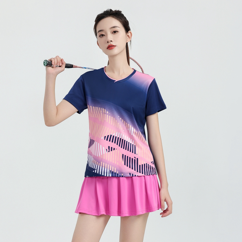 2024夏季羽毛球服套装女款韩版乒乓网球裙裤男运动速干短袖比赛服