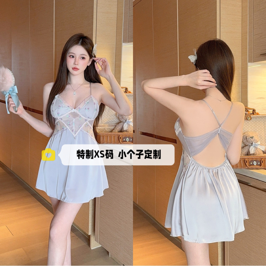 150cm小矮个子蕾丝透视性感睡裙